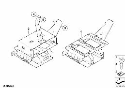 ラジオ中継サテライト ホルダー diagram for BMW X3 E83 3.0i