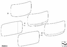 Szkło lusterka diagram for BMW X3 E83 LCI 2.0d