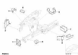 Vorderbau Halter rechts diagram for BMW X5 E53 4.6is
