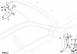 TRIM PANEL LEG ROOM diagram for BMW 5 Series E60 LCI 523Li