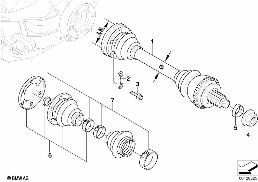 OUTPUT SHAFT diagram for BMW Z3 E36 M