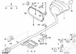 EXHAUST SYSTEM, REAR diagram for BMW MINI R50 One 1.6i