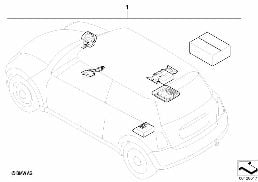 Alarm kit diagram for BMW MINI R50 Cooper