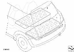 Luggage compartment pan diagram for BMW MINI R50 Cooper