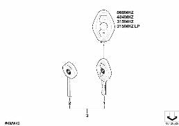 RADIO REMOTE CONTROL diagram for BMW 6 Series E63 650i