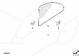 SUN VISOR REAR DOOR diagram for BMW 3 Series E46 318i
