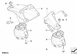 ENGINE SUSPENSION diagram for BMW 5 Series E60 545i