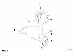 FRONT SPRING STRUT/SHOCK ABSORBER diagram for BMW 7 Series E38 735i