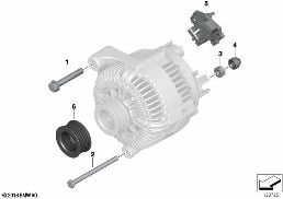 Elementy pojedyncze prądnicy diagram for BMW 7 Series E65 745i