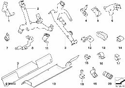 Kablo grubu, Sabitleme parçaları diagram for BMW 7 Series E67 745LiS