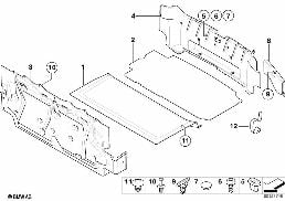 Revêtement de coffre diagram for BMW Z4 E85 2.5i