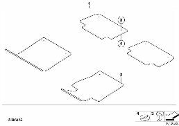 Tapis de sol Velours diagram for BMW 5 Series E39 525td