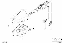 El. poj. anteny telefonu wielopasmowego diagram for BMW MINI R50 Cooper