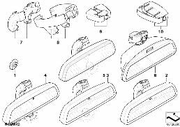 Lusterko wewnętrzne diagram for BMW X3 E83 LCI 2.0d