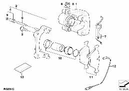 REAR BRAKE / BRAKE PAD / WEAR SENSOR diagram for BMW X3 E83 LCI 3.0sd