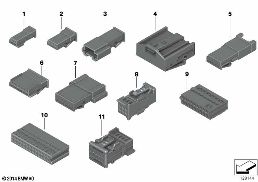 Boitier de fiche ELO non imperméable diagram for BMW 5 Series E39 525td