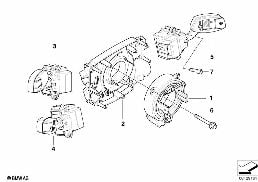 STEERING COLUMN SWITCH/CONTROL UNIT diagram for BMW 5 Series E61 530d