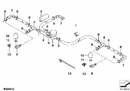 Einzelteile Scheinwerferwaschanlage diagram for BMW X3 E83 2.0d