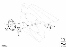 Elem. poj. Top-Hifi tapicerki bocznej diagram for BMW 6 Series E63 LCI 650i