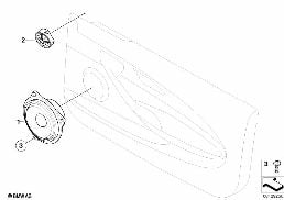 Elem. poj. sys. Top-HiFi drzwi przedn diagram for BMW 6 Series E63 LCI 650i