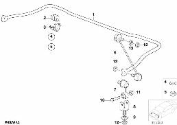 STABILIZER, FRONT diagram for BMW 3 Series E36 318i