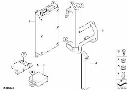 SINGLE PARTS F TELEPH.LUGGAGE CPTM.JAPAN diagram for BMW 6 Series E64 650i