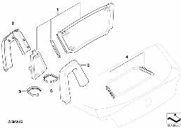 Equipement ult. déflecteur d'air diagram for BMW Z4 E85 2.5i