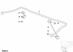Αντιστρεπτική δοκός εμπρός diagram for BMW 3 Series E36 M3