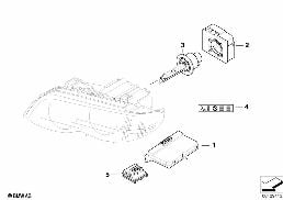 HEADLIGHT, ELECTRONIC PARTS, XENON LIGHT diagram for BMW X5 E53 3.0d