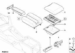 Accoudoir de console centrale diagram for BMW 5 Series E39 525td