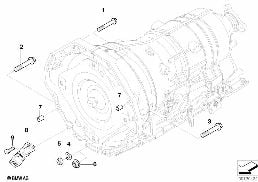 Skrzynia biegów, mocowanie diagram for BMW 7 Series E65 745i