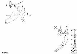 Habillage lateral plancher diagram for BMW 6 Series E64 650i