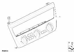 Painel de comando do ar condicionado diagram for BMW X3 E83 2.0i