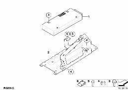 Peças individ. telefone bagageira Jap. diagram for BMW X3 E83 2.0i