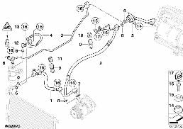 Tubagem de refrigeração diagram for BMW X3 E83 2.0i
