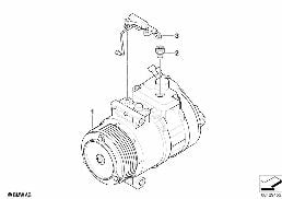 RP A/C COMPRESSOR diagram for BMW X3 E83 3.0i