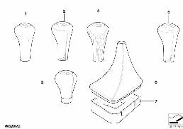 GEAR SHIFT KNOBS/SHIFT LEVER COVERINGS diagram for BMW 3 Series E46 318i