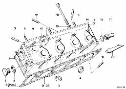 Culata diagram for BMW 3 Series E30 318i
