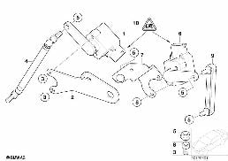 HEADLIGHT VERTICAL AIM CONTROL SENSOR diagram for BMW 5 Series E61 LCI 520d