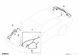 Cable de Rep.p faisceau de cabl.princip. diagram for BMW 5 Series E39 525td