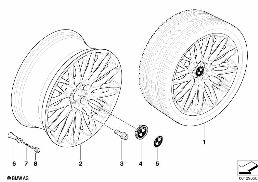 BMW LA wheel Y-spoke 149 diagram for BMW 7 Series E65 745i
