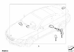 MASTER KEY LOCKING diagram for BMW 6 Series E63 650i