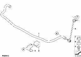Stabilizator przedni diagram for BMW X3 E83 LCI 3.0d