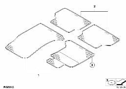 Mata gumowa diagram for BMW 7 Series E65 745i