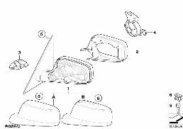 Lusterko zewnętrzne diagram for BMW 7 Series E65 745i