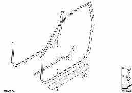 Protection des aretes/bordures du seuil diagram for BMW 6 Series E64 650i