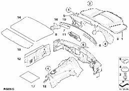 Insonorisation avant diagram for BMW 6 Series E64 650i