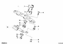 Pontet de fourche superieur diagram for BMW R50/5-R90S 69-76 R50/5