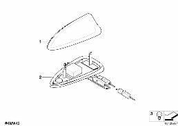 SINGLE PARTS ANTENNA diagram for BMW 5 Series E60 530xi