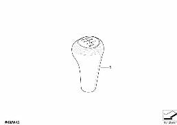 Pommeau de levier bois individual diagram for BMW 5 Series E60 525i